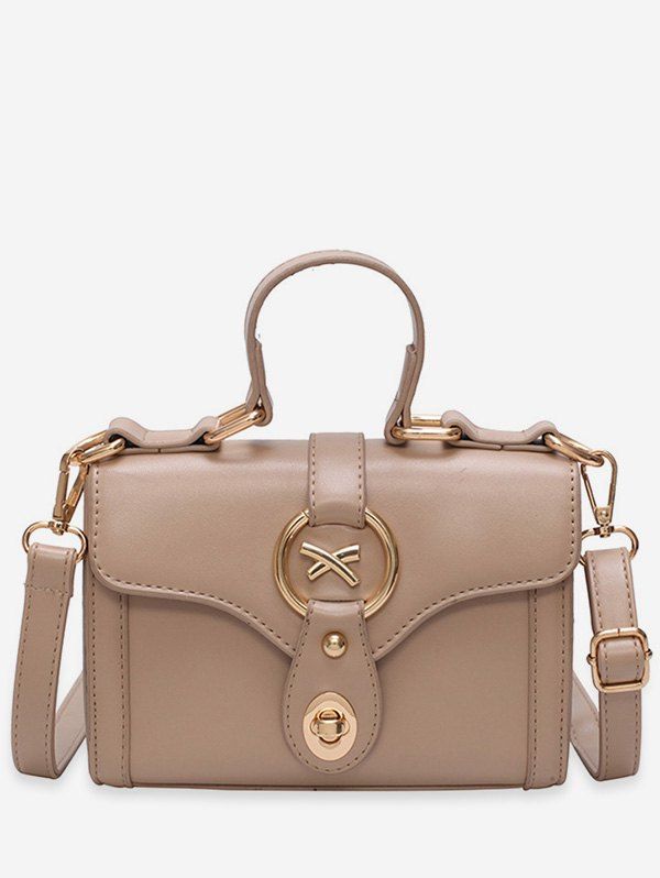

Square Stylish Solid Summer Shoulder Bag, Khaki