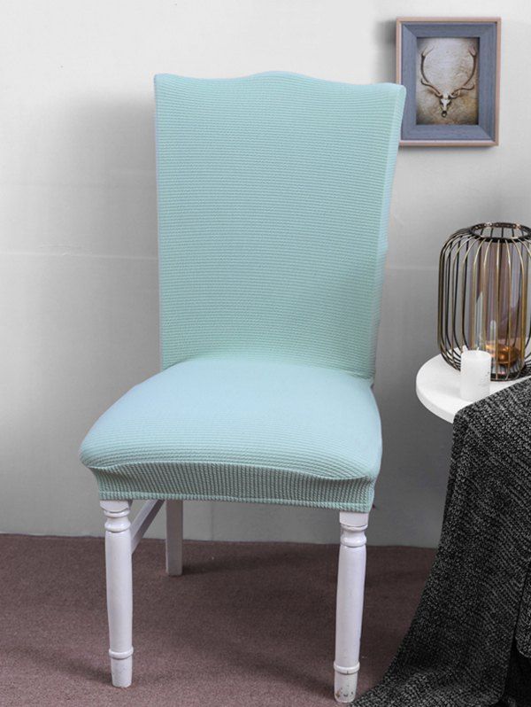 

Solid Color Elastic Knitted Chair Cover, Light cyan