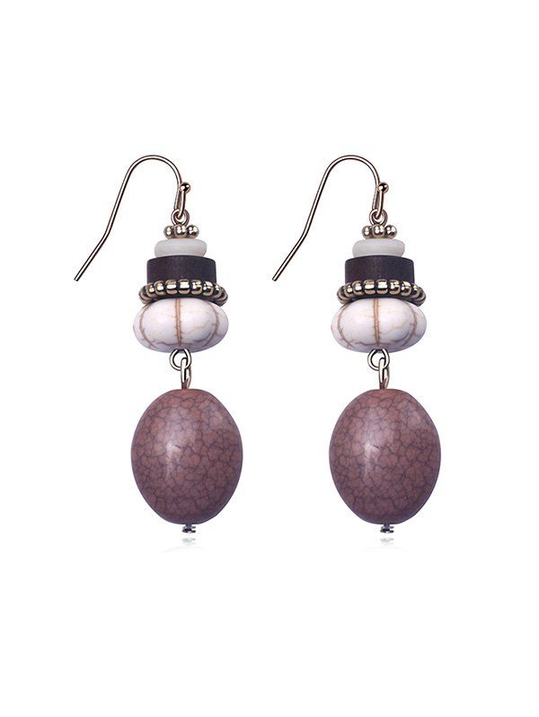 

Ethnic Wooden Bead Shell Drop Earrings, Multi