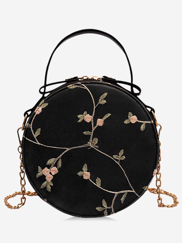 

PU Leather Lace Crossbody Bag, Black
