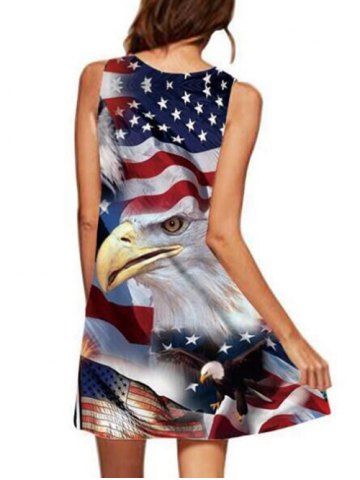 

Mini American Flag Tunic Tank Dress, Multi