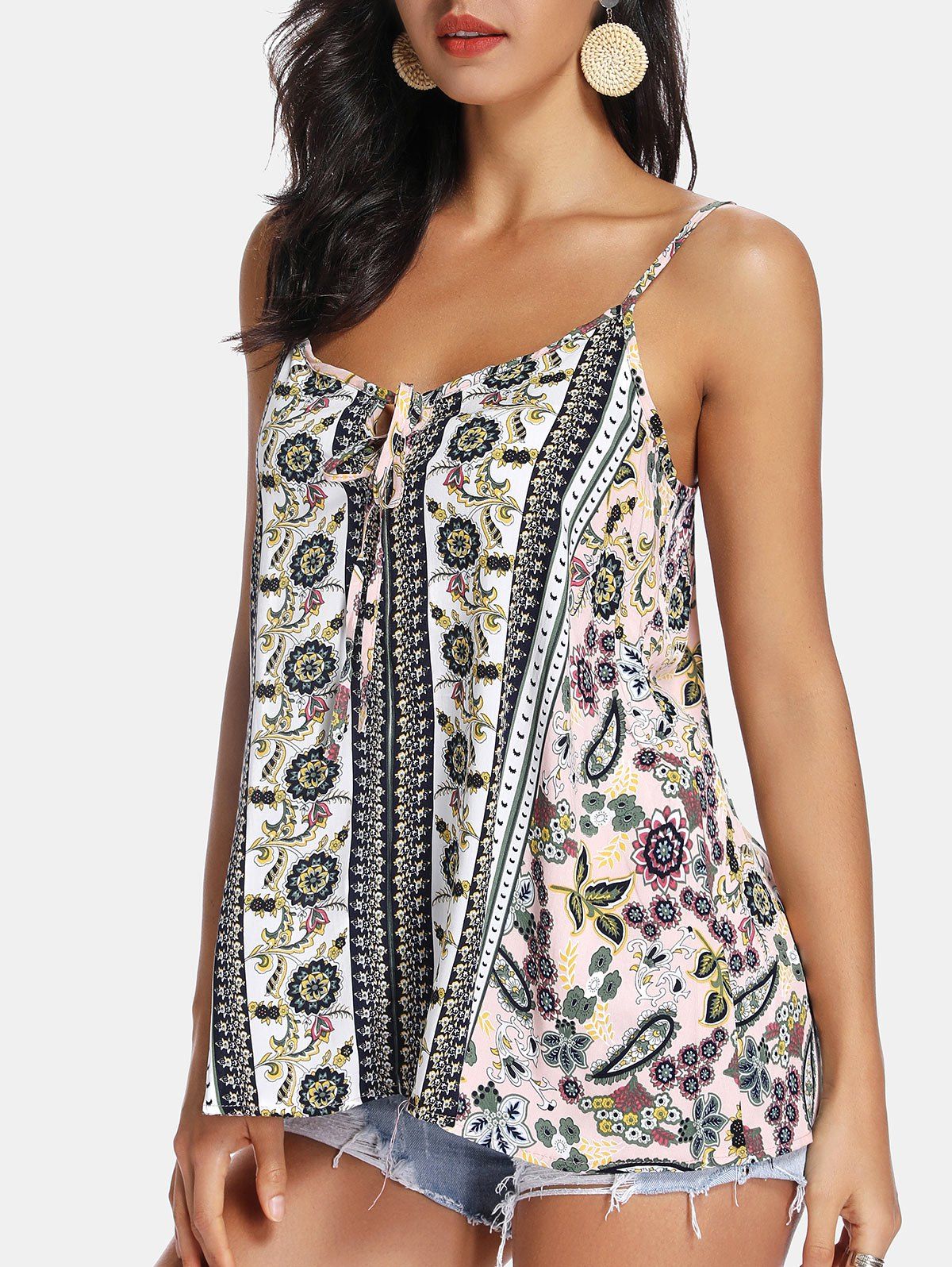 

Keyhole Flower Camisole, Multi