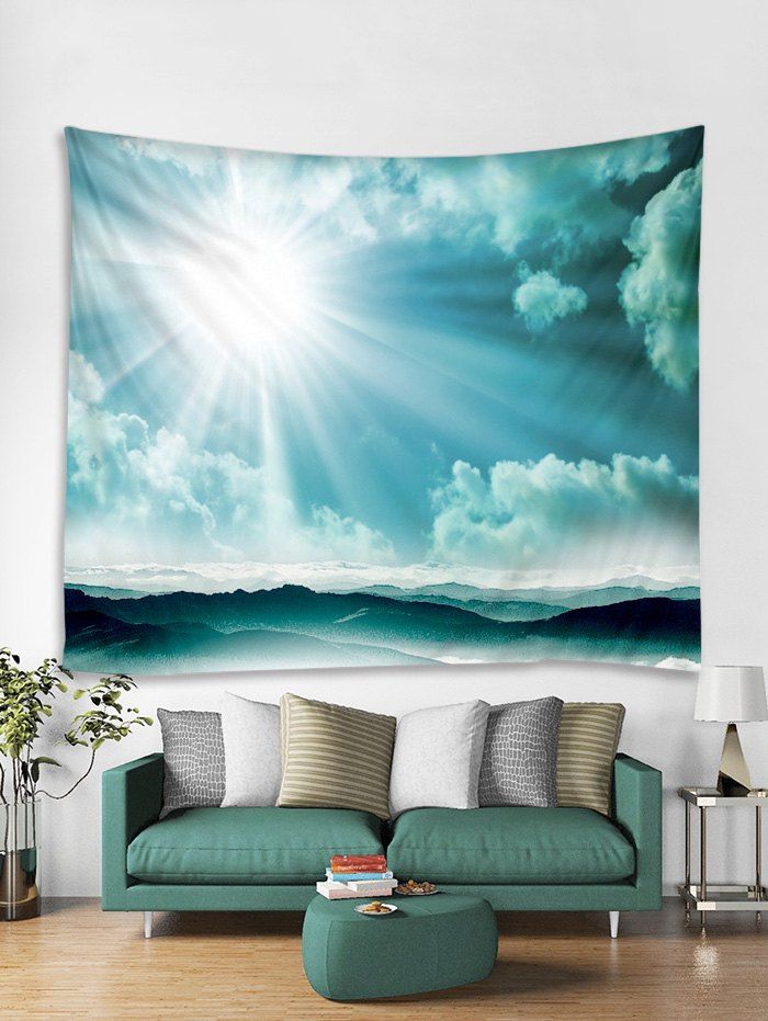 

Sunshine Sea Tapestry Art Decoration, Sky blue