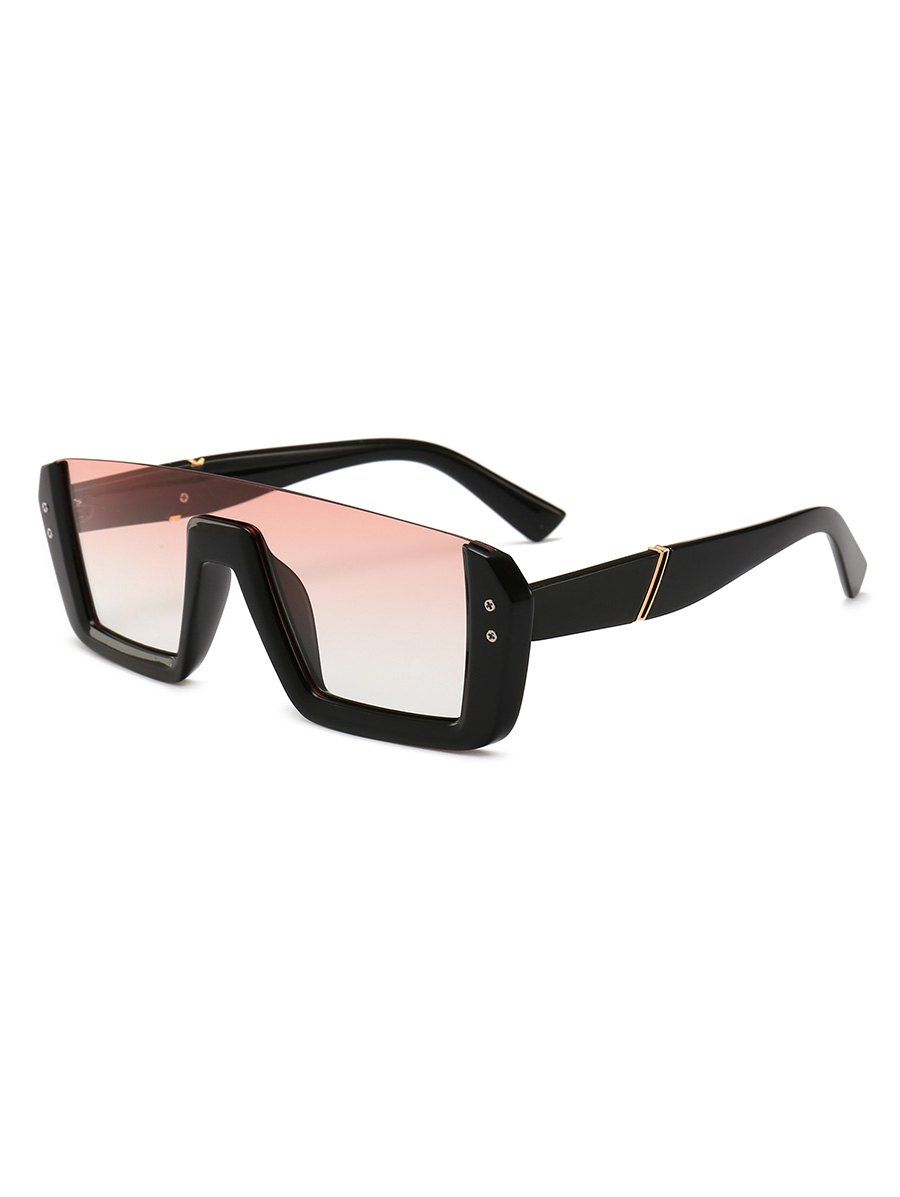 

Semi-rimless Retro Stylish Sunglasses, Pink