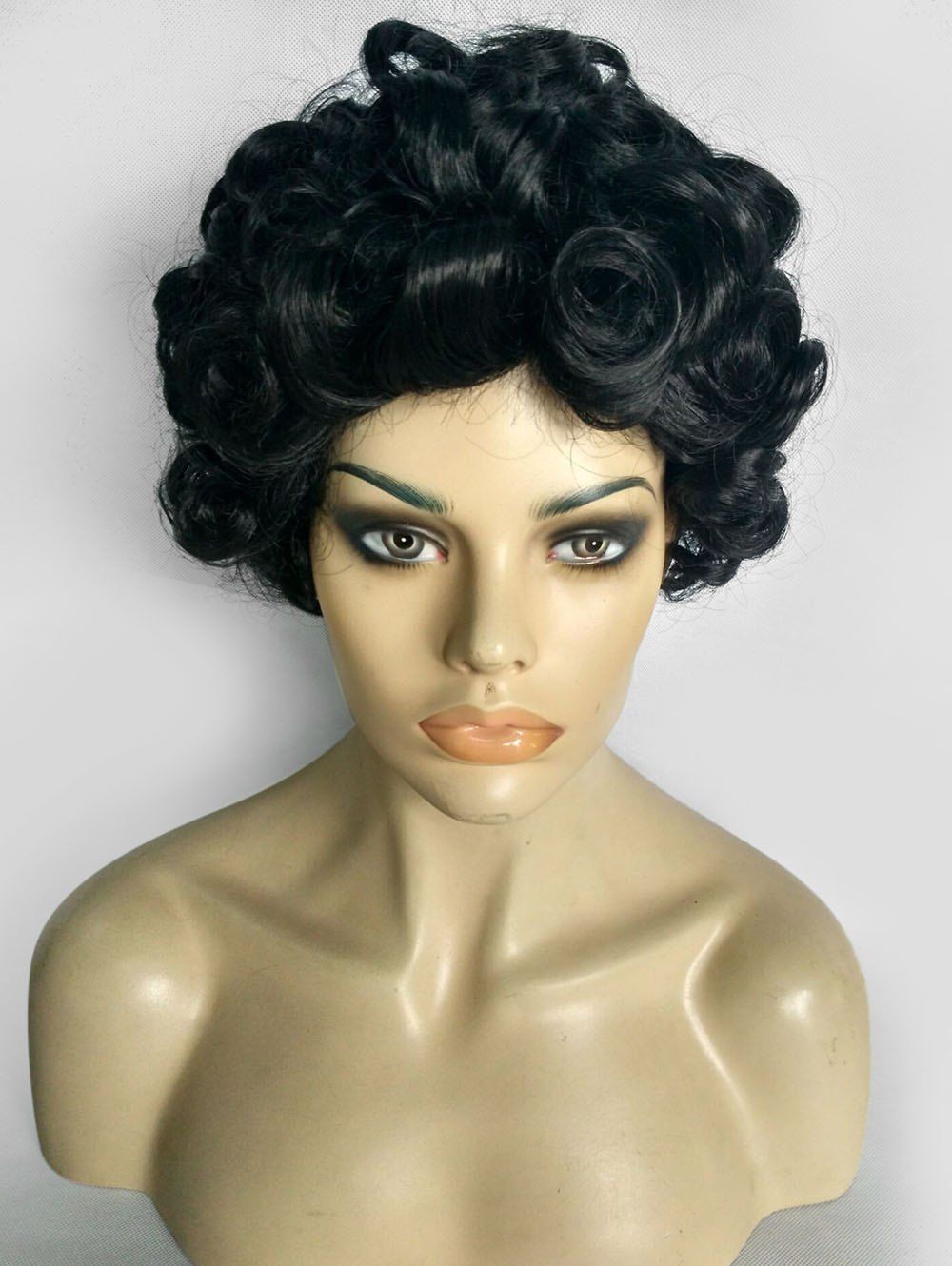 

Curly Short Fluffy Synthetic Wig, Black