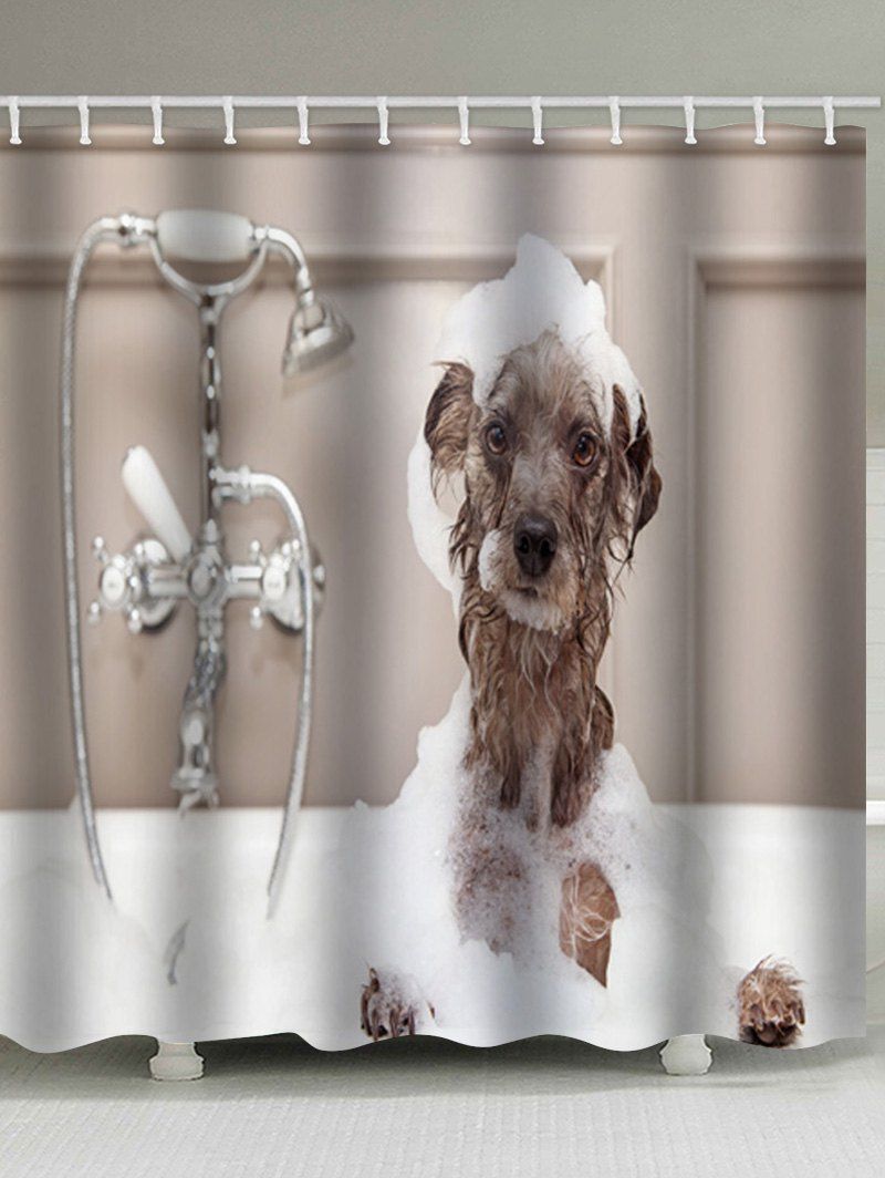 

Shower Dog Printed Waterproof Shower Curtain, Multi