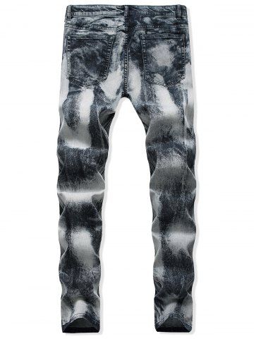 

Zipper Fly Design Casual Jeans, Silver
