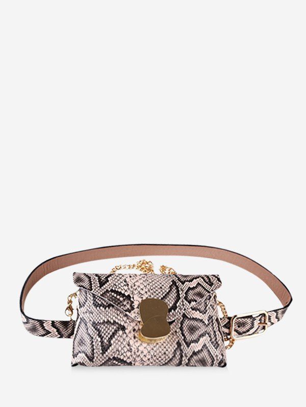 

Snakeskin Pattern Fanny Pack, Apricot