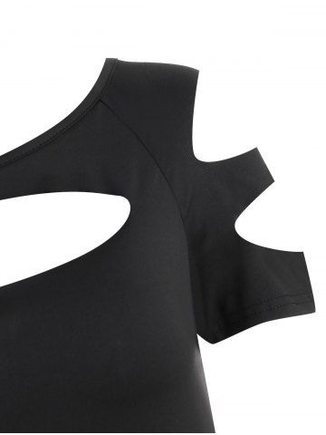 

Cut Out Ripped T-shirt, Black