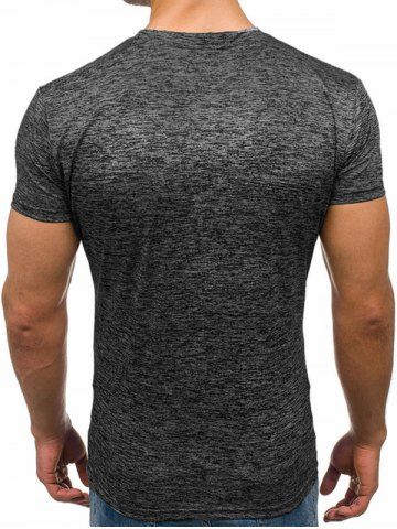 

Short Sleeves Solid Color Casual Tee, Gray