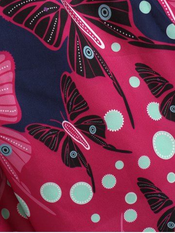 

Butterfly Print Plus Size Cami Dress, Rose red