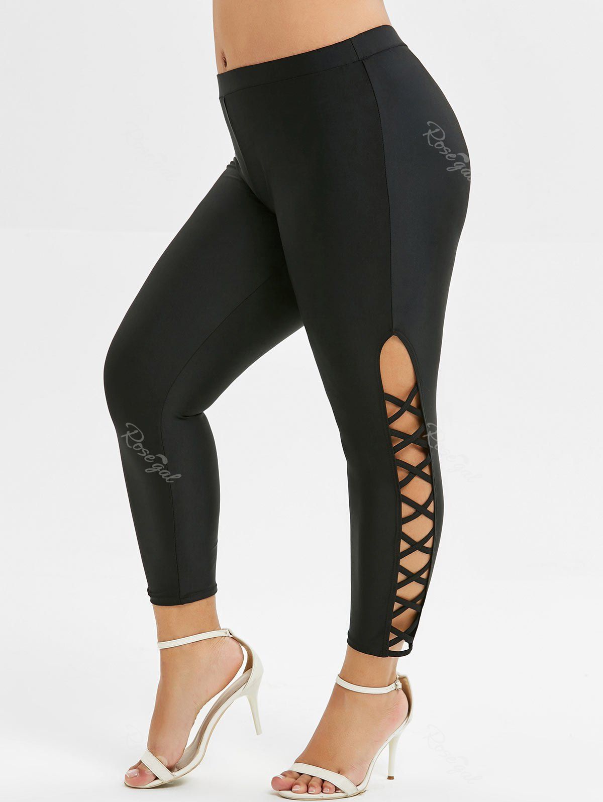 

Criss Cross Plus Size Ninth Beach Bottom, Black