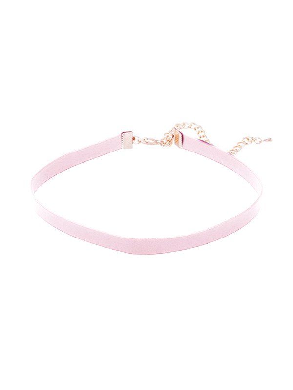 

Brief PU Choker Necklace, Pig pink