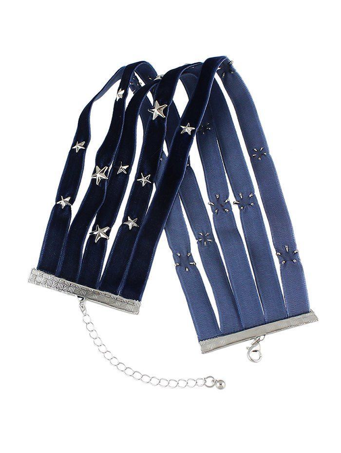 

Star Wide Choker Necklace, Midnight blue