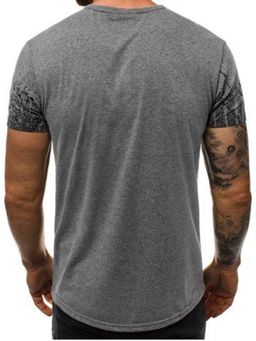 

Ombre Print Casual Short Sleeves T-shirt, Gray