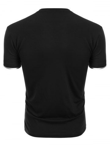

Faux Twinset Button T Shirts, Black