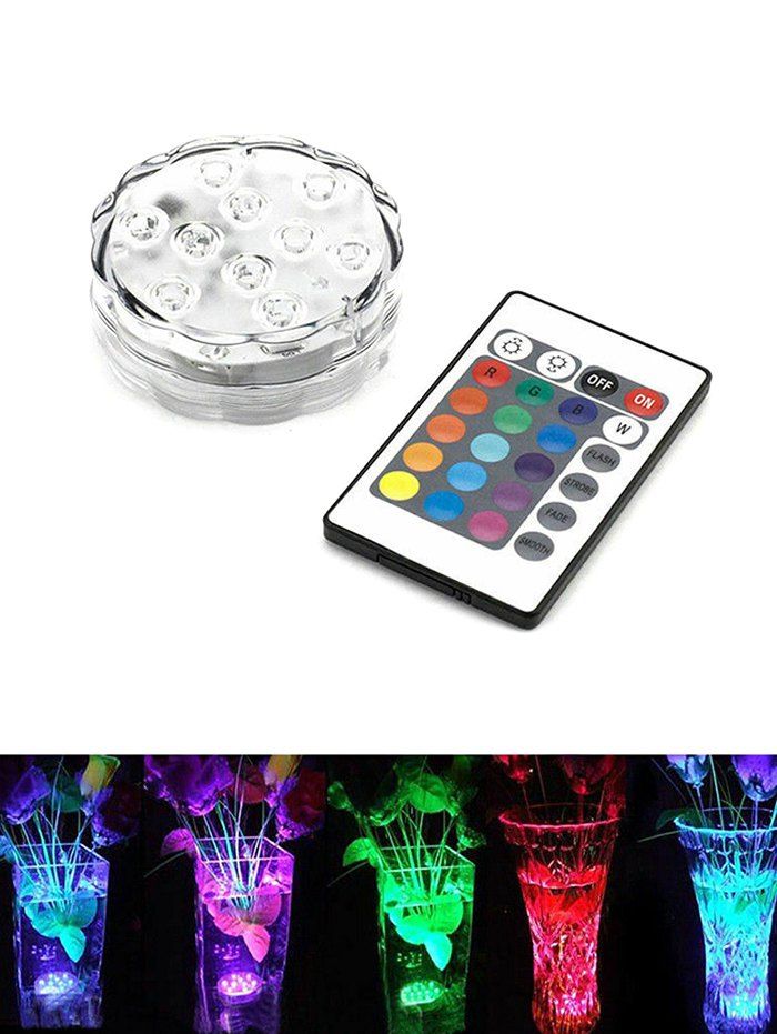 

Color Changing Round Decorative LED Night Light, White