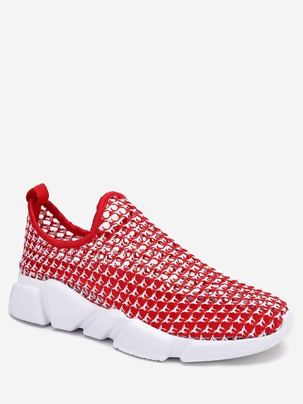

Hollow Out Breathable Running Shoes, Red dirt