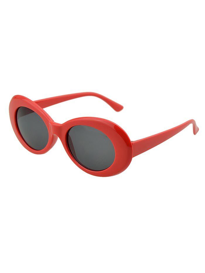 

Beach Round Wide Rim Sunglasses, Lava red