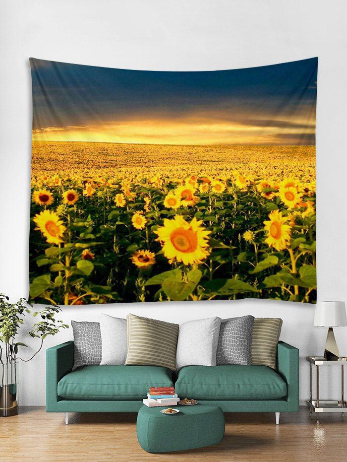

Sunflower Pattern Wall Tapestry, Multi