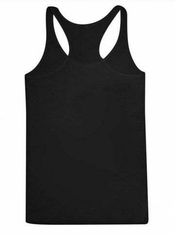 

Racerback Moon Phase Tank Top, Black