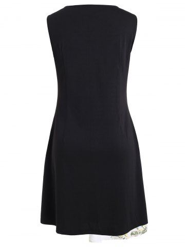 

Plus Size Color Block Knee Length Dress, Multi