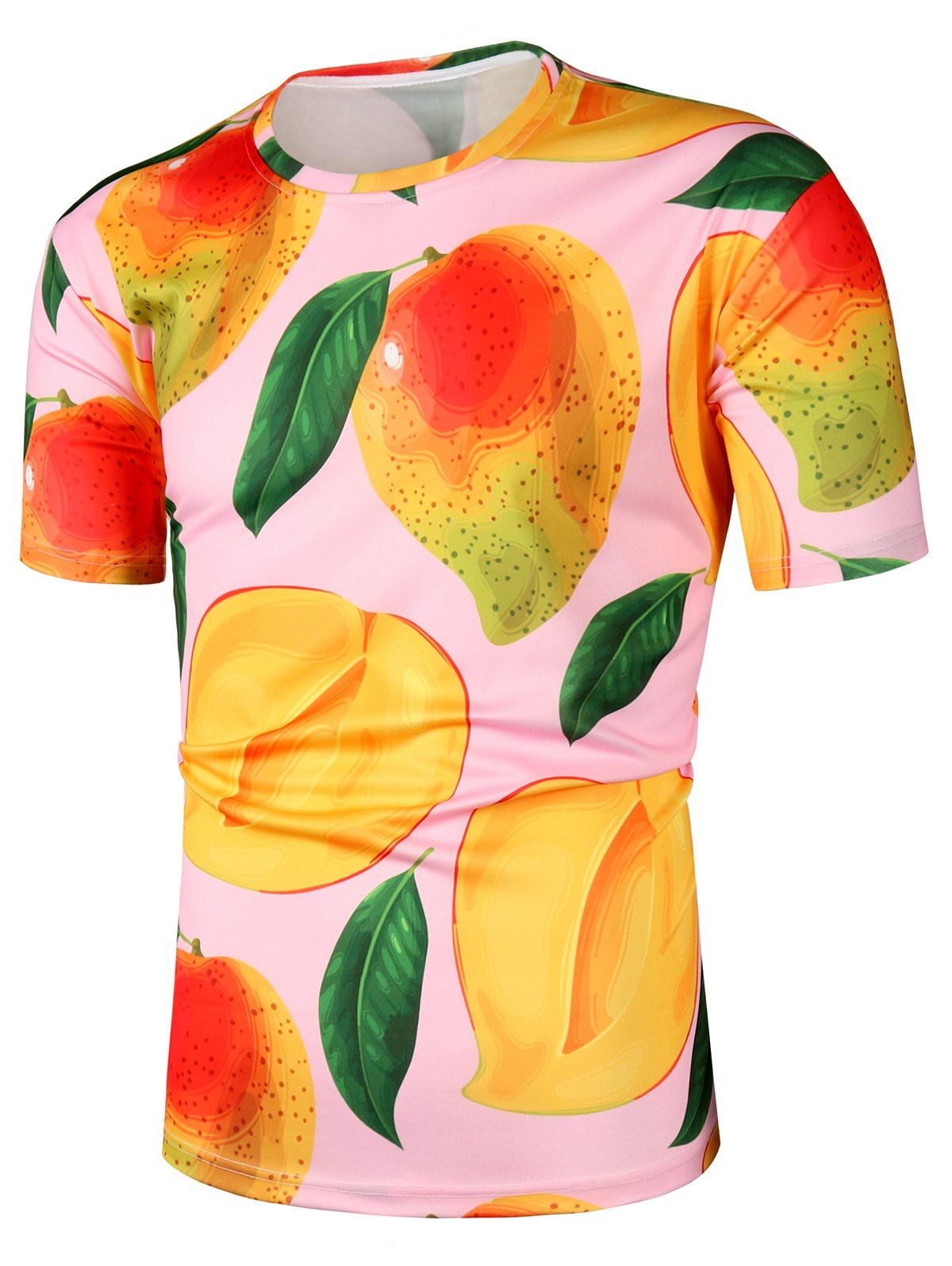 [28% OFF] Mango Print Short Sleeve T Shirt | Rosegal