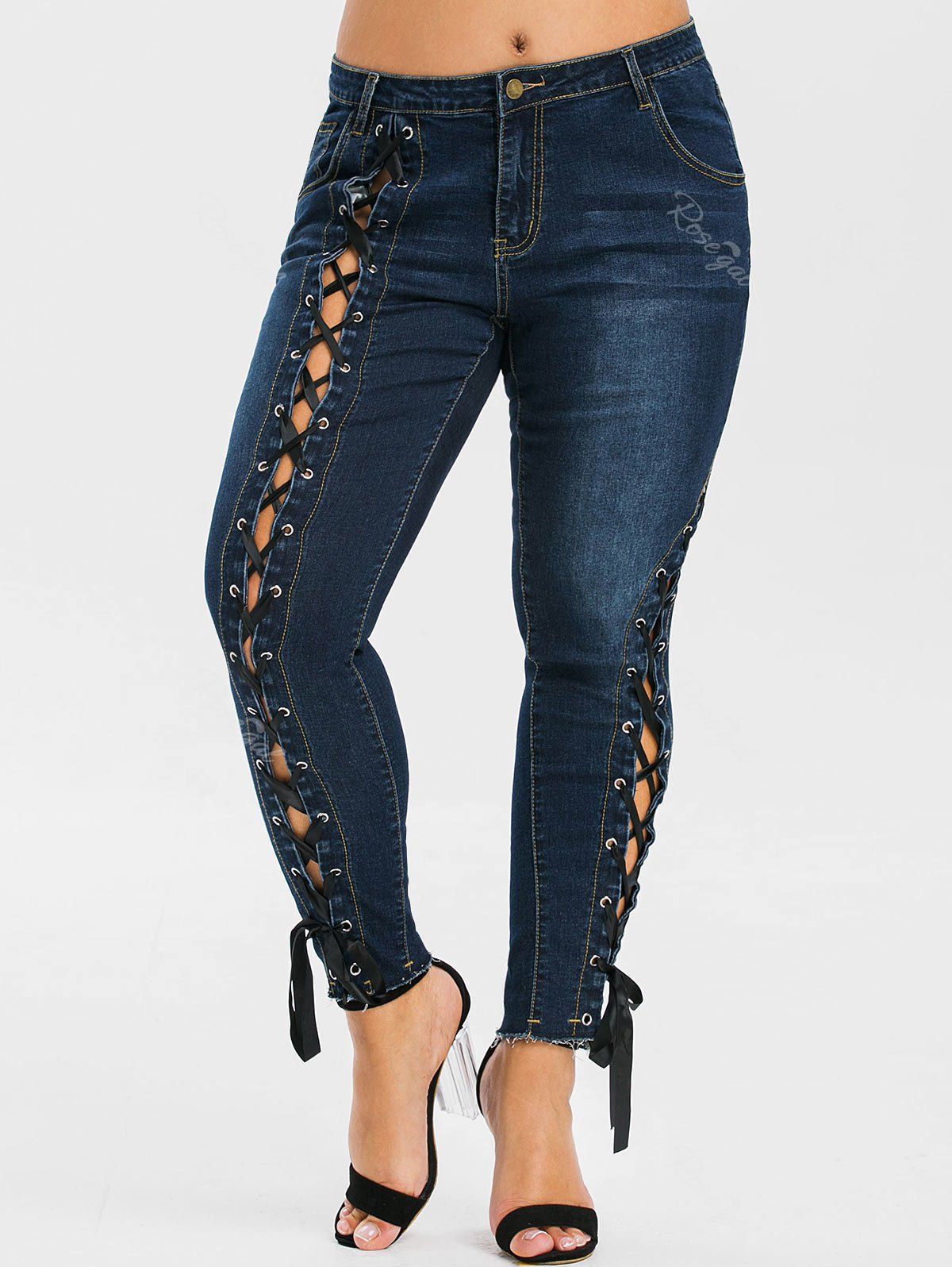 frayed hem jeans