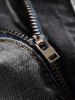 Zipper Fly Design Ripped Denim Shorts -  