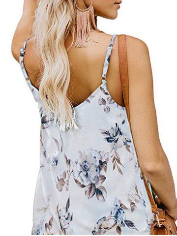 Printed Button Up Camisole, Multi-a