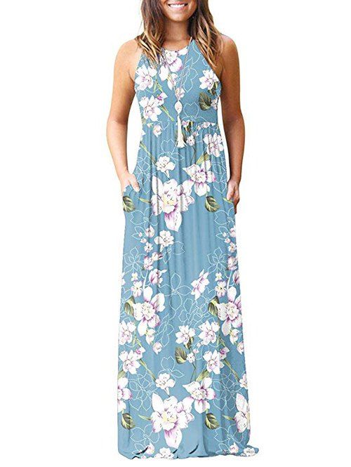 

Flower Pockets Maxi Dress, Multi-d