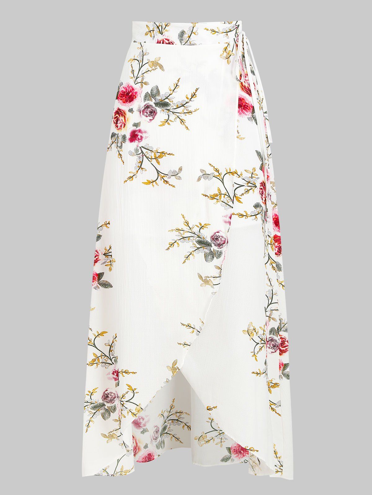 

Flower Asymmetrical Skirt, White
