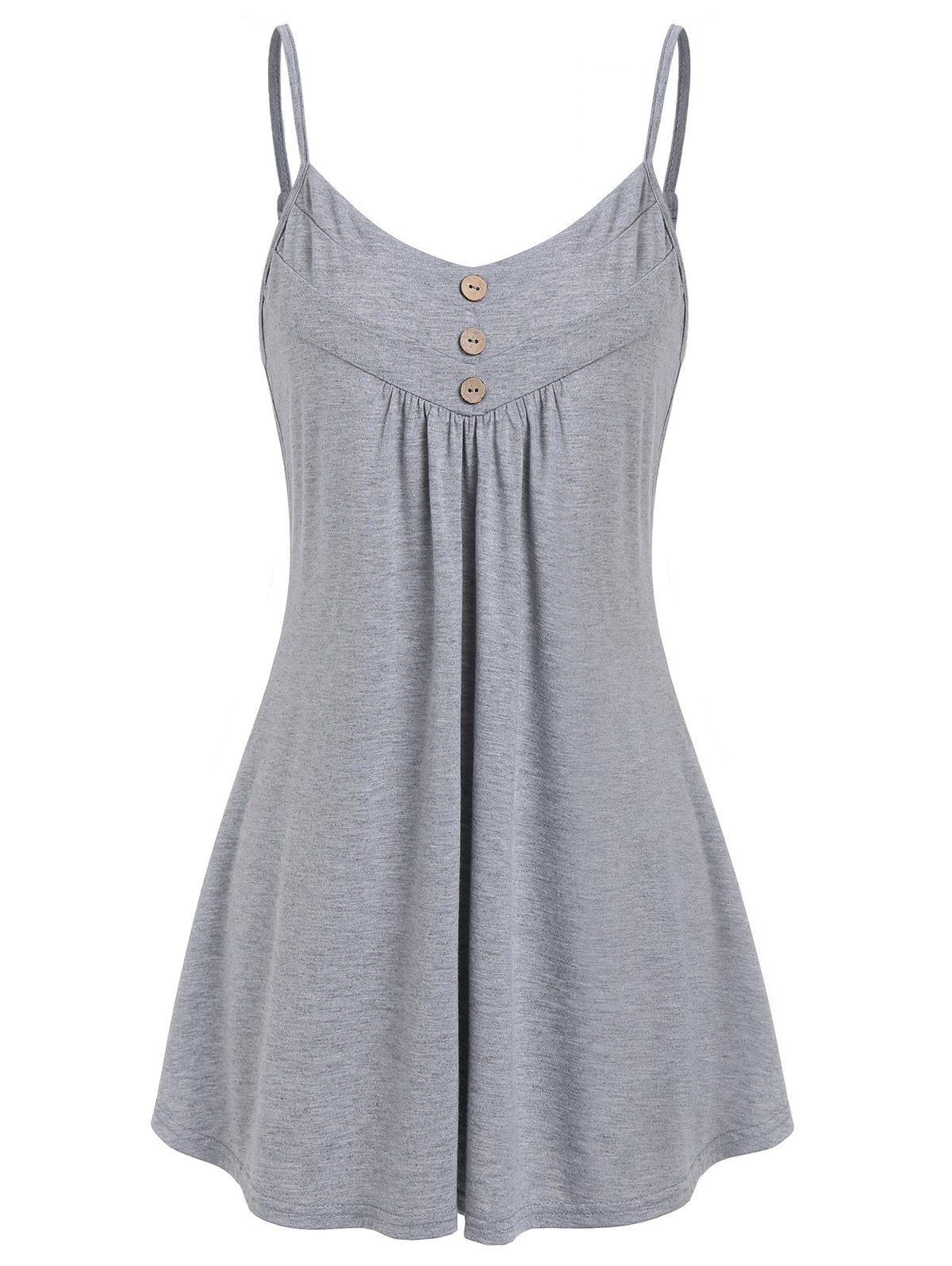 [45% OFF] Spaghetti Strap Flare Tank Top | Rosegal