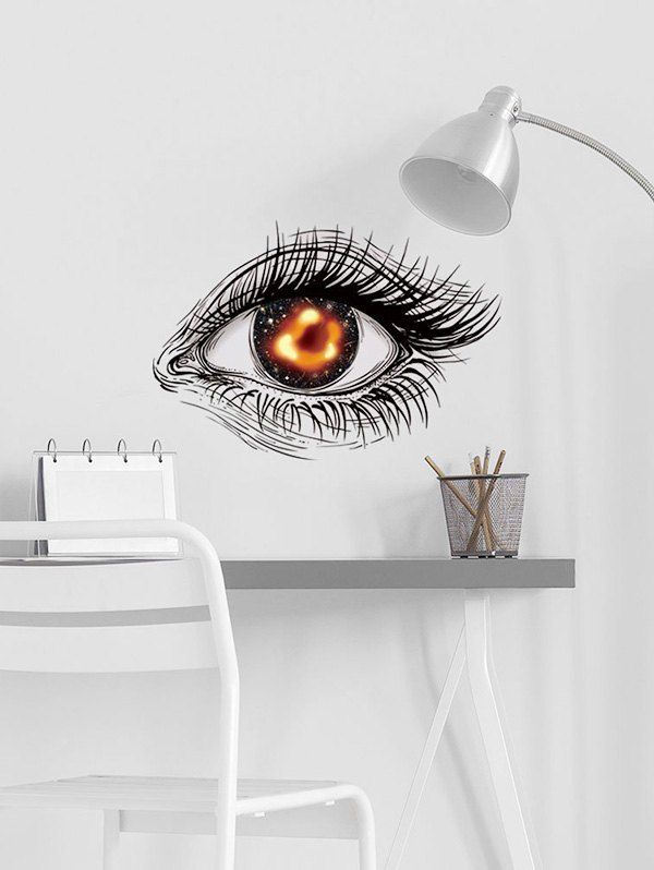 

Black Hole Eye Print Removable Wall Art Stickers