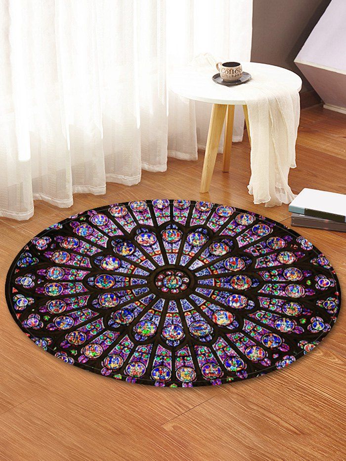 

Vintage Patterned Water Absorption Area Rug, Black