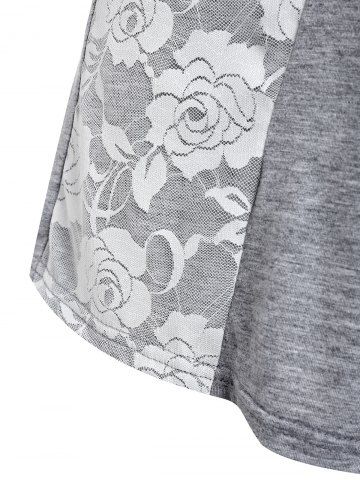 

Lace Up Spaghetti Strap Tank Top, Light gray