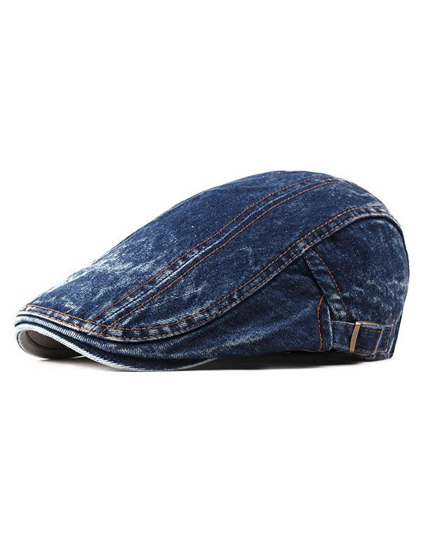 Denim Casual Flat Cap, Blue