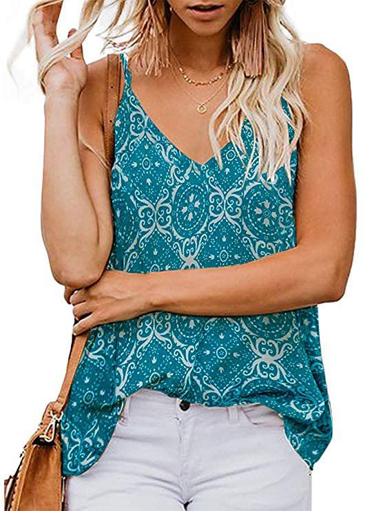 

Flower Double V Camisole, Multi-c