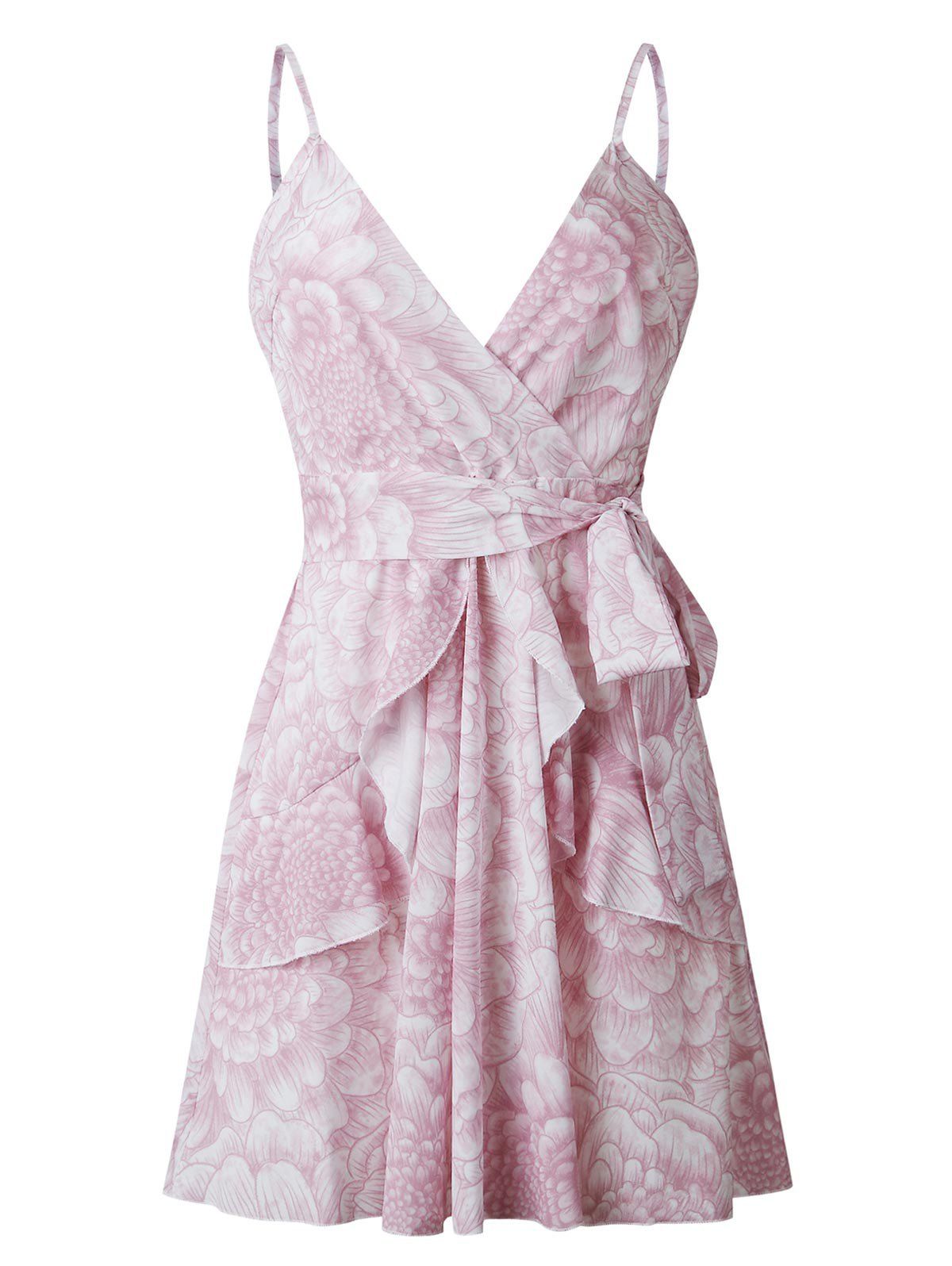 

Cami Flower Ruffled Summer Dress, Pink