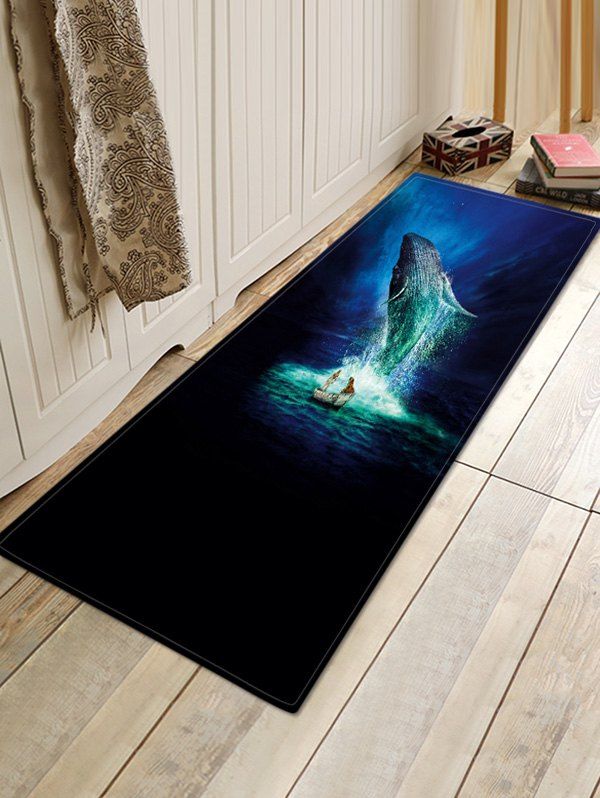 2019 Ocean Whale Pattern Water Absorption Flannel Area Rug Rosegal Com Ocean Whale Pattern Water Absorption Flannel Area Rug