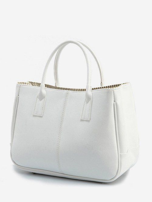

Daily Rectangle Brief Tote Bag, Milk white