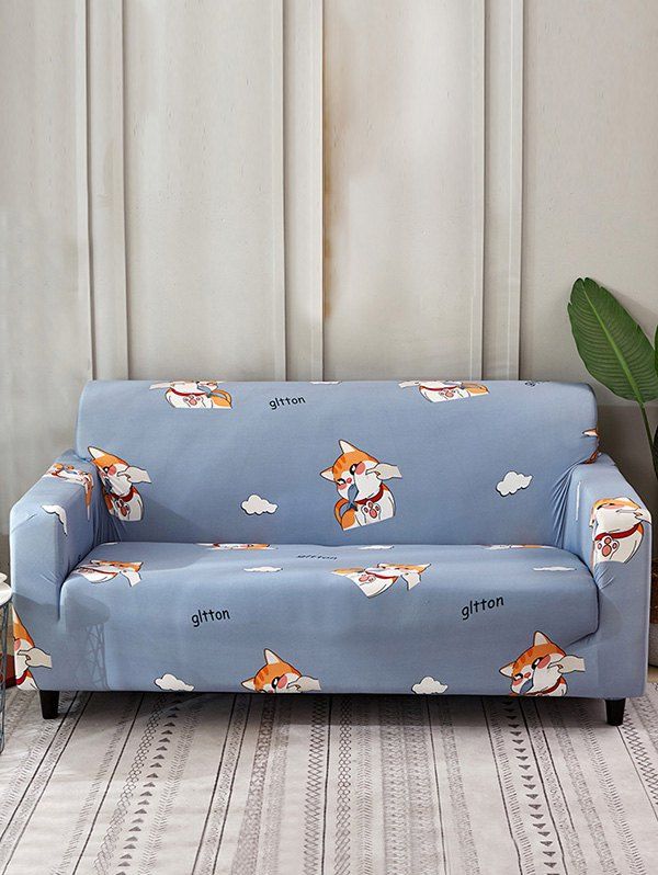 Cartoon Animal Print Stretch Couch Cover