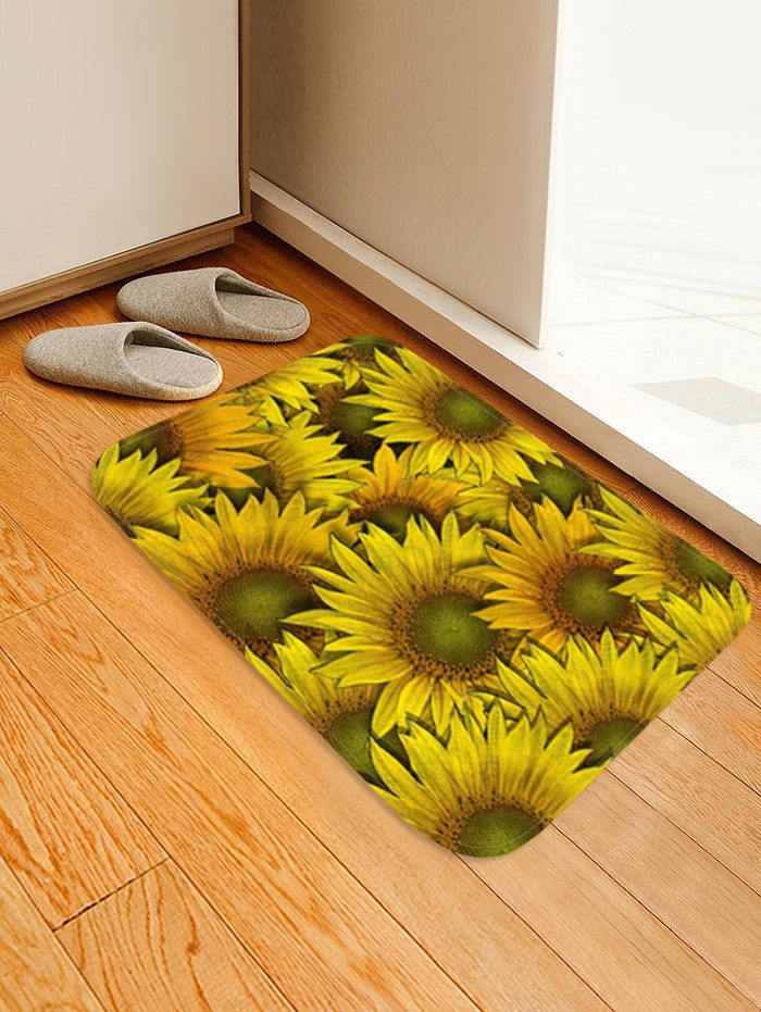 

Sunflowers Decoration Floor Mat, Goldenrod