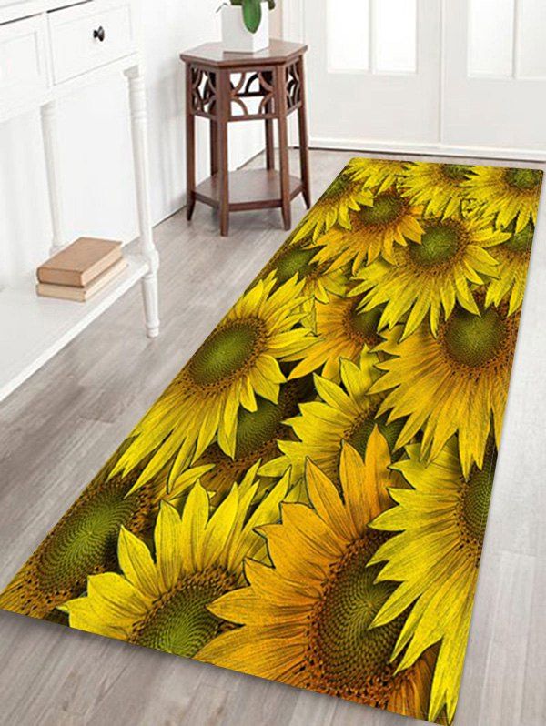 

Sunflowers Decoration Floor Mat, Goldenrod