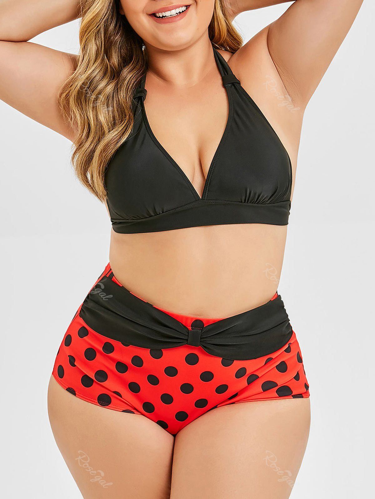 plus size high rise bikini