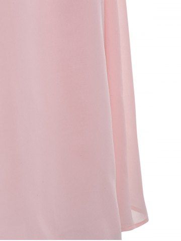 

Plus Size Sequined Color Block Dress, Light pink