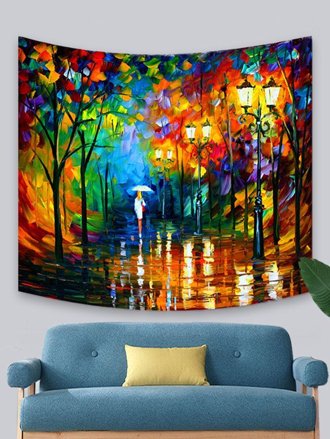 

Abstract Forest Character Print Tapestry Wall Hanging Art Decoration, Yellow