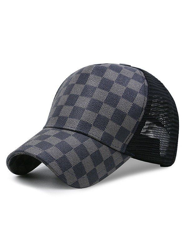 

Summer Grid Pattern Mesh Baseball Cap, Multi-b