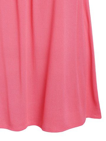

Cami Lace Panel Flare Tank Top, Watermelon pink
