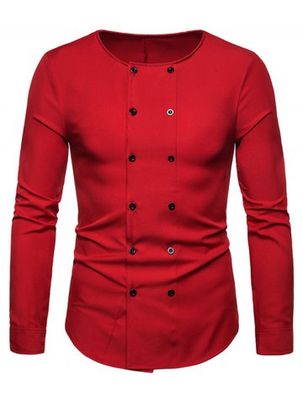 Long Sleeves Double Buttons Shirt